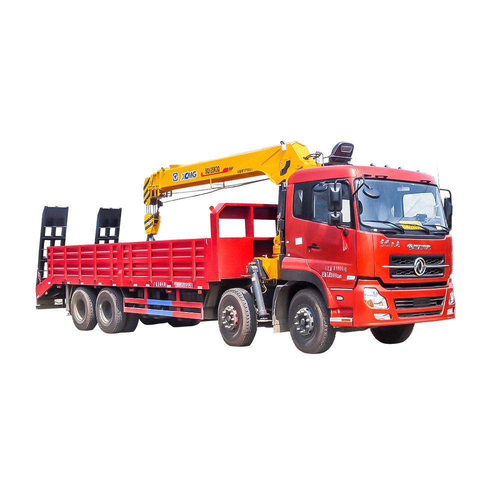 Camion-grue à plateau à 12 roues